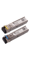 HS-2733LC20D: Pair of 1G/2.5G BiDi SM SFP modules for up to 20 km