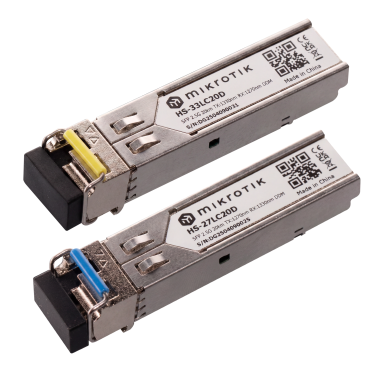 HS-2733LC20D: Pair of 1G/2.5G BiDi SM SFP modules for up to 20 km
