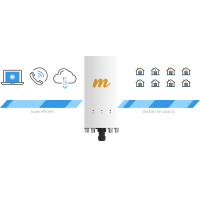 Mimosa-A5c: Mimosa P2MP Access point with n-female bulkhead adapters