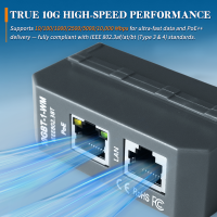 10GBT-1-WM Single Port 10 Gigabit 802.3bt PoE++ Injector