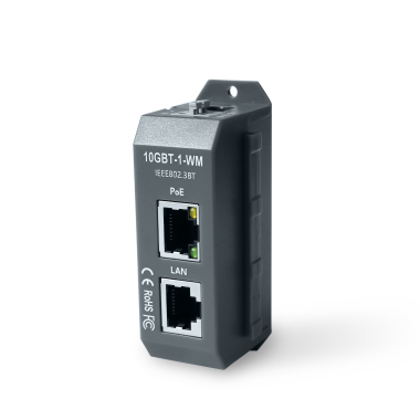 10GBT-1-WM Single Port 10 Gigabit 802.3bt PoE++ Injector