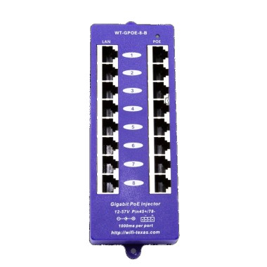 GPOE-8B-24V: 8port GigabitPoE injector