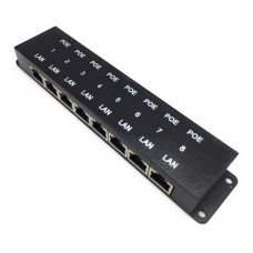 PoE-8-ENC: 8 port PoE injector with plastic case